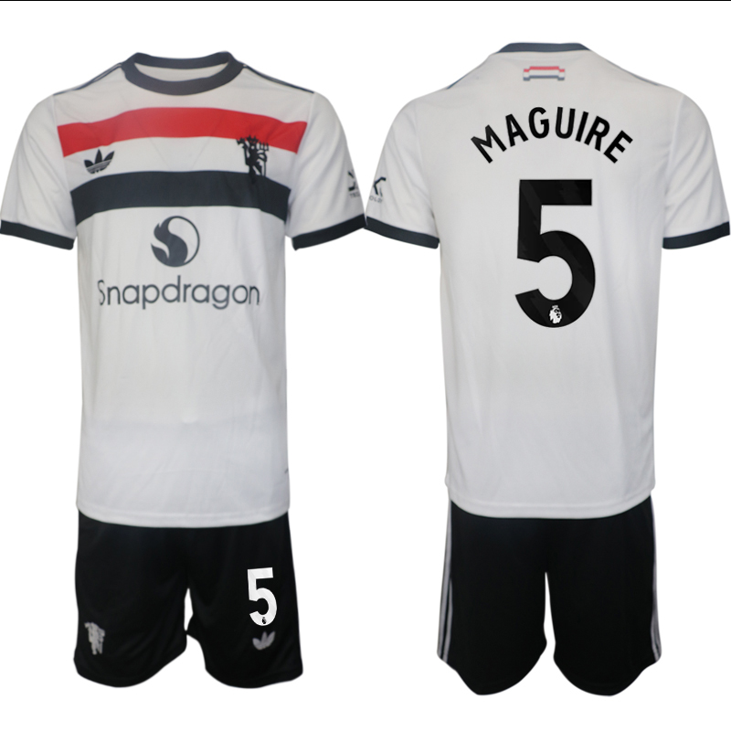 Men 2024-2025 Club Manchester United away white #5 Soccer Jersey